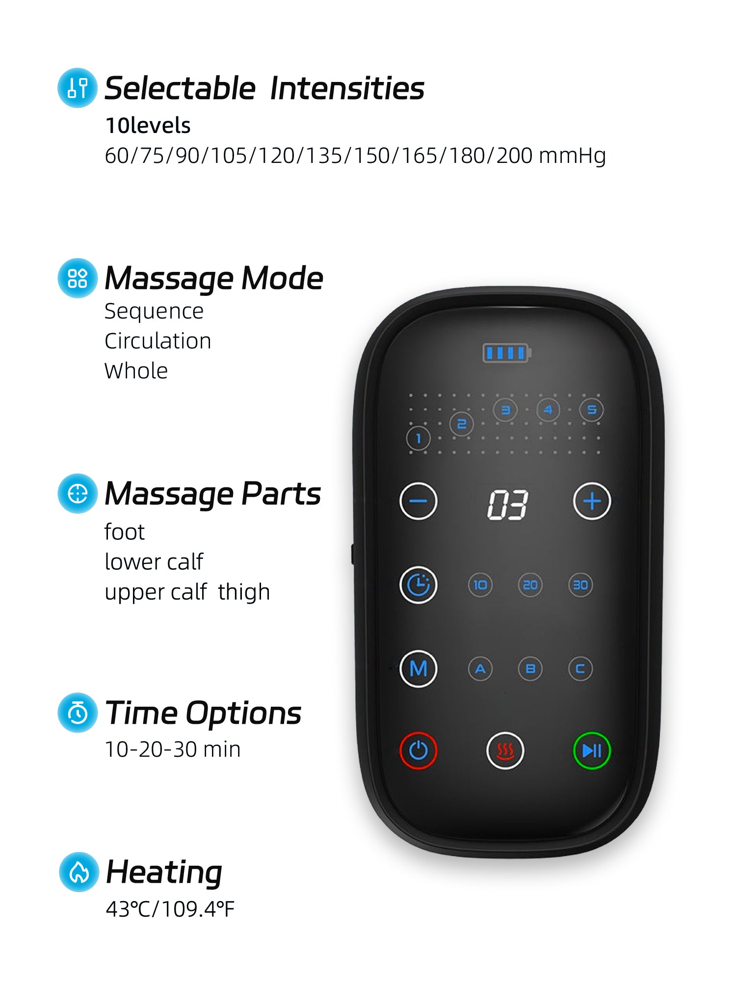 OmyGuard Cordless Leg Compression Recovery Boots