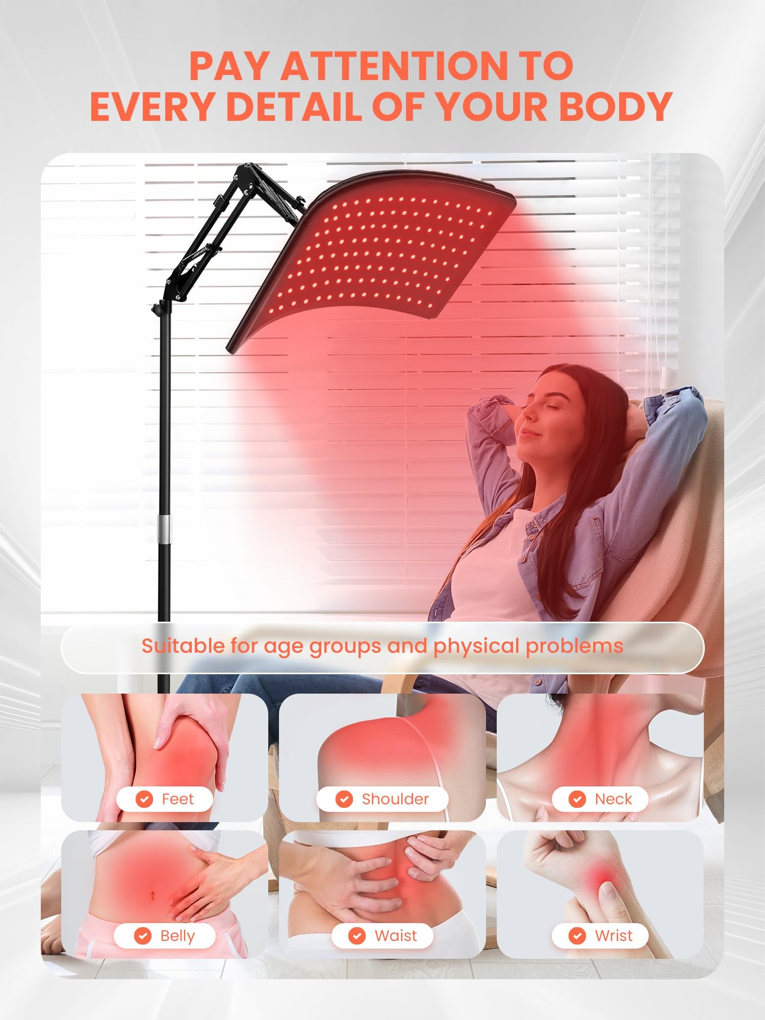 OmyGuard Portable Infrared Red Light Therapy Lamp