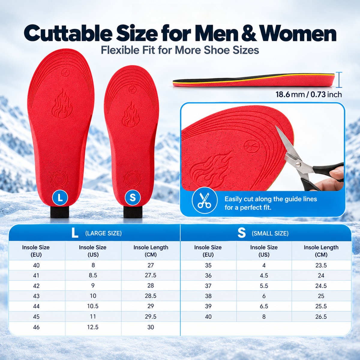 Rechargeable Heated Insoles