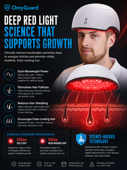 OmyGuard Red Light Therapy Hat For Hair Growth