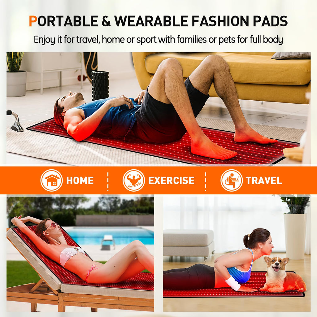 OmyGuard Extra Large Red Light Therapy Mat for Full Body