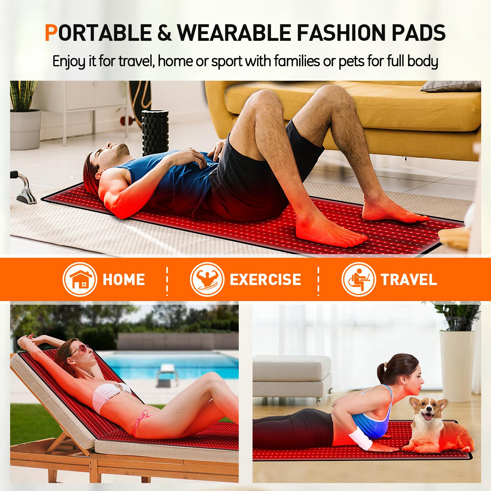 OmyGuard Extra Large Red Light Therapy Mat for Full Body